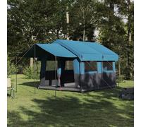 vidaXL Family Tent 4-Person with Roof Blue and Grey 324 x 255 x 230 cm