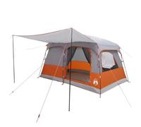 vidaXL Family Tent 6-Person Grey and Orange Polyester