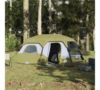 vidaXL Family Tent, Camping Tent, 9 People, Group Tent, Quick Release, Waterproof, Outdoor Tent with Removable Fly Tent, Insect Protection, Blue