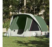 vidaXL Family Tent Cabin 6-Person Green Waterproof