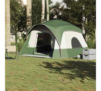 vidaXL Family Tent Cabin 6-Person Green Waterproof