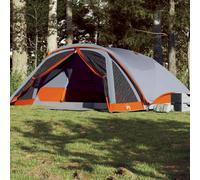 vidaXL Family Tent Cabin 6-Person Grey Waterproof UK
