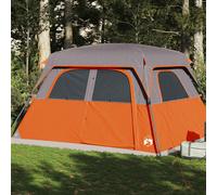 vidaXL Family Tent Cabin 6-Person Orange Waterproof