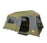 vidaXL Family Tent, Camping Tent, 9 People, Group Tent, Quick Release, Waterproof, Outdoor Tent with Removable Fly Tent, Insect Protection, Blue