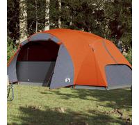 vidaXL Family Tent Crossvent 8-Person Orange Waterproof UK