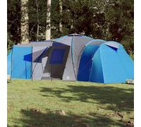 vidaXL Family Tent Dome 12-Person Blue Waterproof