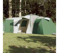 vidaXL Family Tent Dome 12-Person Green Waterproof
