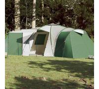 vidaXL Family Tent Dome 12-Person Green Waterproof NEW