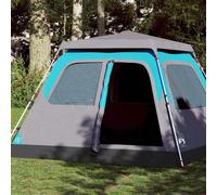 vidaXL Family Tent Dome 6-Person Blue Quick Release UK