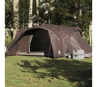 (brown, 494 x 370 x 190 cm) vidaXL Family Tent Dome 6-Person Camping Tent Lightweight Tent Waterproof