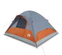 vidaXL Family Tent Dome 6-Person Dome Tent Camping Tent Orange Waterproof