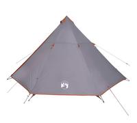 vidaXL Family Tent Tipi 8-Person Grey and Orange Waterproof