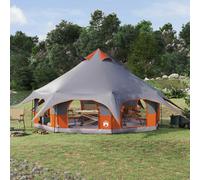 vidaXL Family Tent Grey and Orange 10-Person