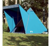 (blue) vidaXL Family Tent Tipi 6-Person Camping Lightweight Tent Dome Tent Waterproof