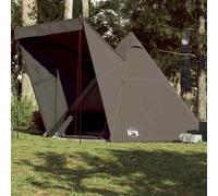 vidaXL Family Tent Tipi 6-Person Brown Waterproof UK