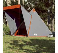 (grey) vidaXL Family Tent Tipi 6-Person Camping Lightweight Tent Dome Tent Waterproof