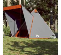 vidaXL Family Tent Tipi 6-Person Grey Waterproof UK