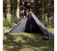 vidaXL Family Tent Tipi 7-Person Grey and Orange Waterproof