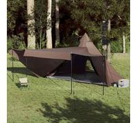 (brown) vidaXL Family Tent Tipi 6-Person Camping Lightweight Tent Dome Tent Waterproof