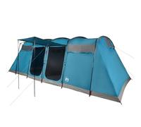 vidaXL Family Tent Tunnel 10-Person Blue Waterproof