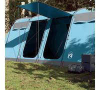 vidaXL Family Tent Tunnel 10-Person Blue Waterproof NEW