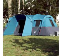 vidaXL Family Tent Tunnel 16-Person Blue Waterproof UK