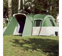 vidaXL Family Tent Tunnel 16-Person Green Waterproof UK