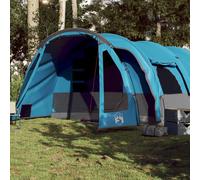 vidaXL Family Tent Tunnel 8-Person Blue Waterproof UK