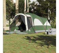 vidaXL Family Tent Tunnel 8-Person Green Waterproof