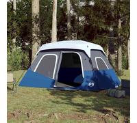 vidaXL Family Tent with LED 6-Person Light Blue Quick Release
