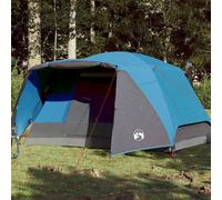 vidaXL Family Tent with Porch 6-Person Blue Waterproof UK