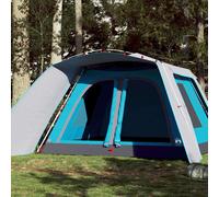 (blue) vidaXL Family Tent with Porch 9-Person Lightweight Camping Tent Quick Release