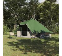 vidaXL Family Tipi Tent Folding Green and Brown 358 x 296 x 258 cm