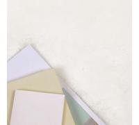 vidaXL Faux Rabbit Fur Rug Olite Cream 140 x 200 cm Polyester, Stylish Modern Bedroom Rug, Durable Faux Leather Accent, Soft Easy Care Decorative for Living Room, Cozy Entryway