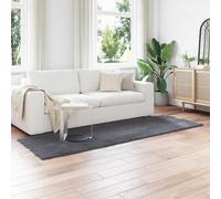 vidaXL Faux Sheepskin Rug, Anthracite, 80 x 250 cm, Polyester, Living Room: Modern, Minimalist Elegance with Neutral Tones and Functional Furniture for Contemporary Spaces and Relaxation