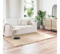 vidaXL Faux Sheepskin Rug, Beige, 120 x 170 cm, Polyester, Living Room: Modern, Minimalist Elegance with Neutral Tones and Functional Furniture for Contemporary Spaces and Relaxation