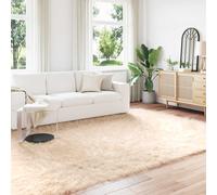 vidaXL Faux Sheepskin Rug, Beige, 200 x 280 cm, Polyester, Living Room: Modern, Minimalist Elegance with Neutral Tones and Functional Furniture for Contemporary Spaces and Relaxation