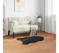 vidaXL Faux Sheepskin Rug Tafalla Black 60 x 90 cm Polyester