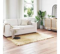 vidaXL Faux Sheepskin Rug, Cream, 140 x 200 cm, Polyester, Living Room: Modern, Minimalist Elegance with Neutral Tones and Functional Furniture for Contemporary Spaces and Relaxation