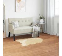 Faux Sheepskin Rug Cream 60x90cm High Pile Polyester Soft Cosy Indoor ExtraSoft
