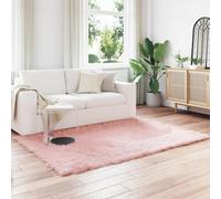 Rug Pink Faux Sheepskin Polyester High Pile 160x230cm Ultra Soft Cozy Winter Mat