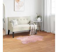 vidaXL Faux Sheepskin Rug Tafalla Pink 60 x 90 cm Polyester