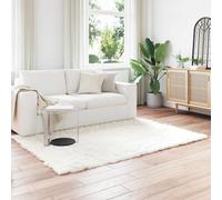 Rug White 160x230cm Faux Sheepskin Polyester Plush Soft Living Room WarmCosy Mat