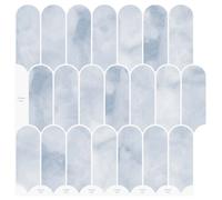 vidaXL Feather Tile 10 pcs Light Blue 30 x 30 cm Polyurethane and PET
