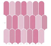 vidaXL Feather Tile 10 pcs Pink 30 x 30 cm Polyurethane and PET