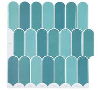 vidaXL Feather Tile 50 pcs Blue 30 x 30 cm Polyurethane and PET