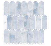 vidaXL Feather Tile 50 pcs Light Blue 30 x 30 cm Polyurethane and PET