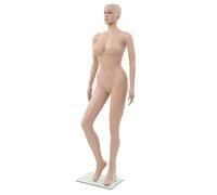 vidaXL Female Mannequin with Glass Base Shop Display Mannequin Full Body Movable
