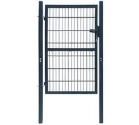 vidaXL Fence Gate Anthracite Grey Patio Outdoor Single Door Barrier Border