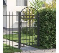 vidaXL Fence Gate ASSEN 100 x 175 cm Powder-Coated Steel Grey Lockable